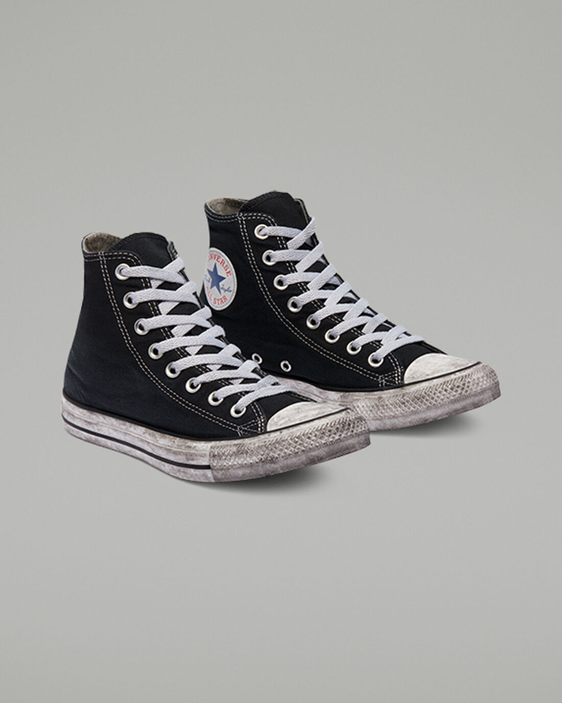 Converse Chuck Taylor All Star Canvas Smoke Höga Sneakers Dam Svarta/Vita | Sverige-01538