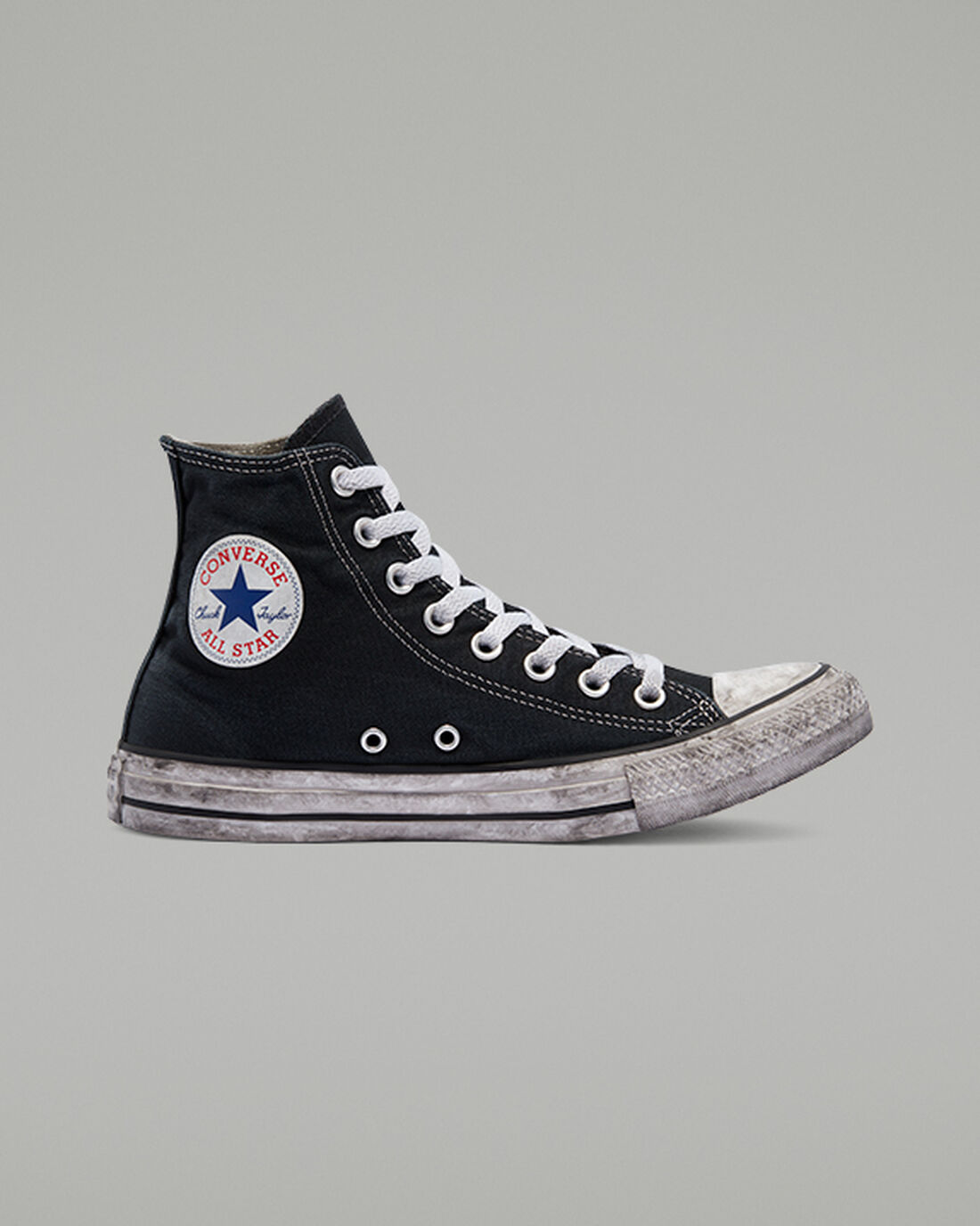 Converse Chuck Taylor All Star Canvas Smoke Höga Sneakers Dam Svarta/Vita | Sverige-01538