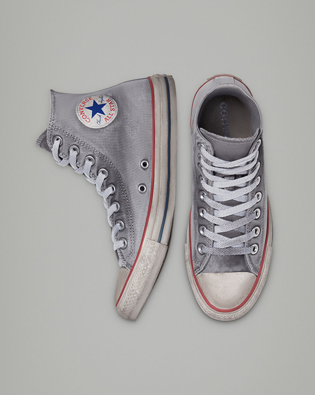 Converse Chuck Taylor All Star Canvas Smoke Höga Sneakers Dam Grå/Vita | Sverige-54089