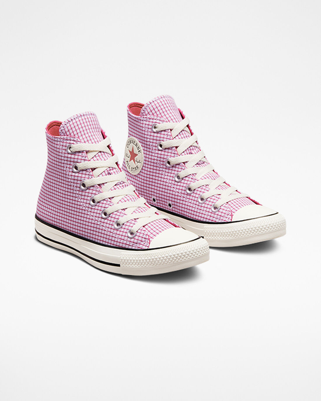 Converse Chuck Taylor All Star Checkered Höga Sneakers Dam Lila | Sverige-79634