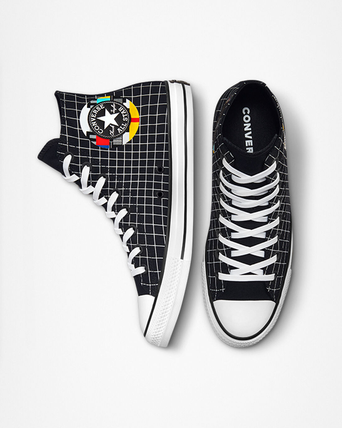 Converse Chuck Taylor All Star Color Grid Höga Sneakers Herr Vita/Olika Färger/Bruna | Sverige-65382