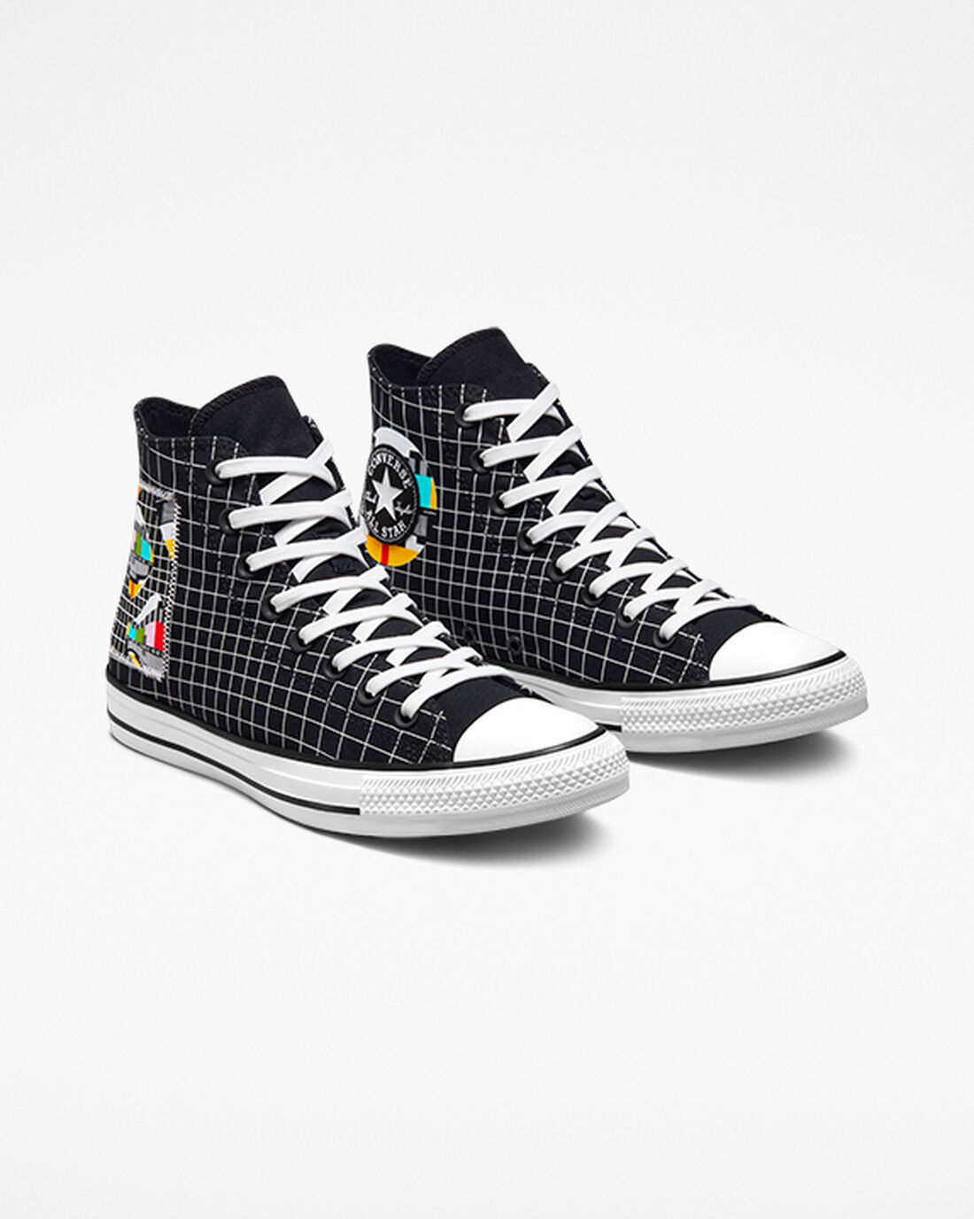 Converse Chuck Taylor All Star Color Grid Höga Sneakers Herr Vita/Olika Färger/Bruna | Sverige-65382