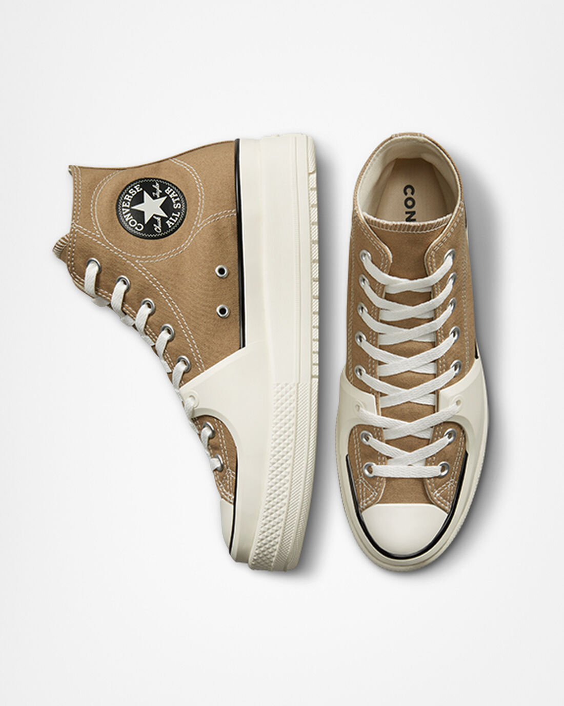 Converse Chuck Taylor All Star Construct Höga Sneakers Herr Khaki/Svarta | Sverige-14932