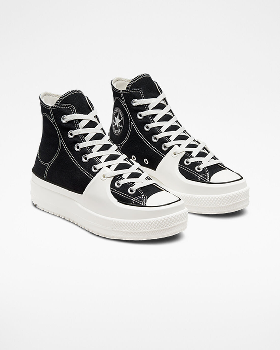 Converse Chuck Taylor All Star Construct Höga Sneakers Herr Svarta/Vita | Sverige-56840