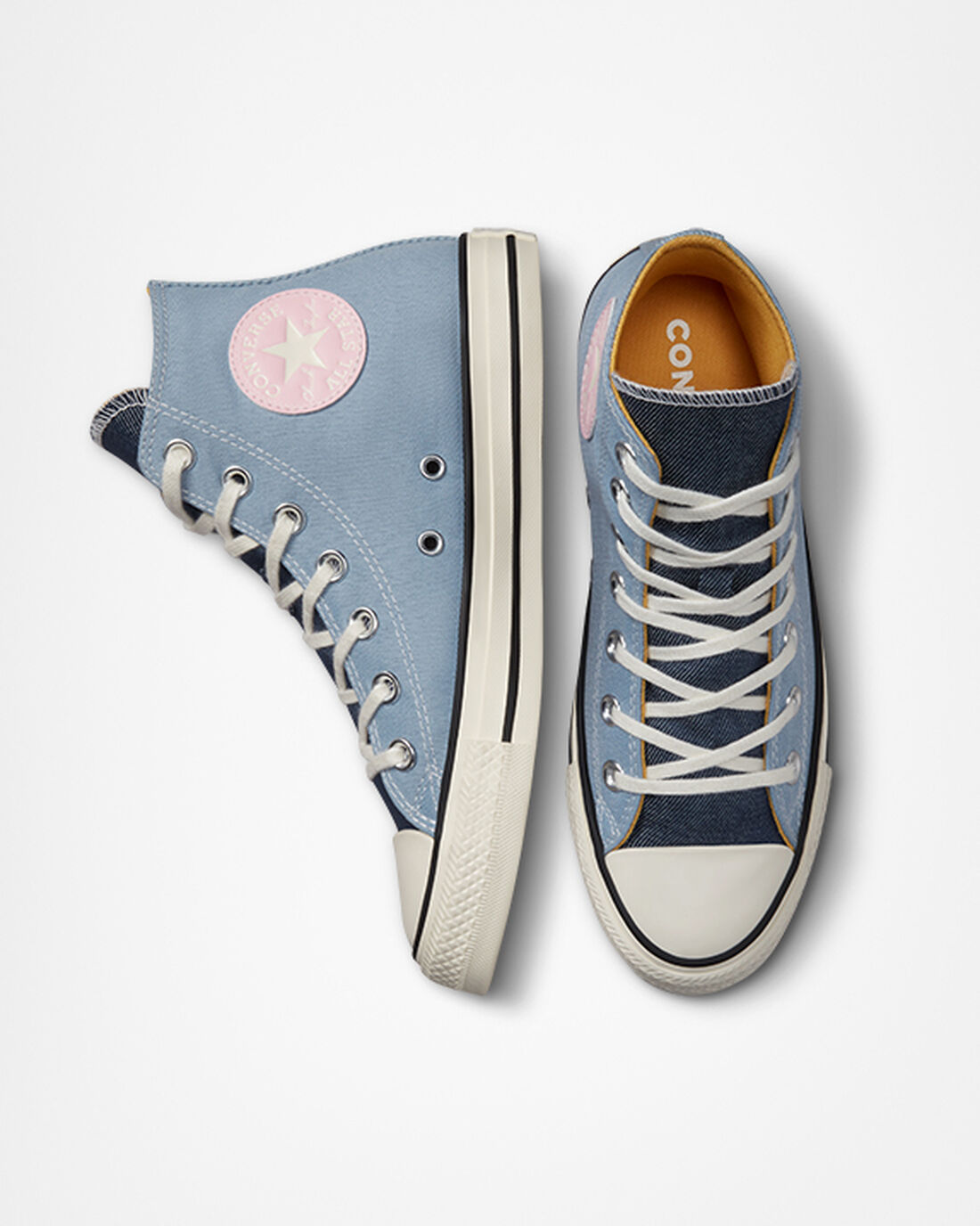 Converse Chuck Taylor All Star Denim Höga Sneakers Dam Marinblå | Sverige-07835