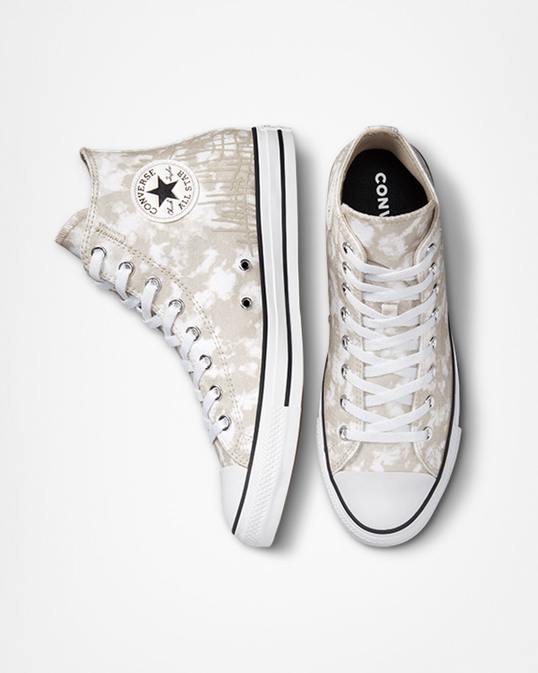 Converse Chuck Taylor All Star Dip Dye Höga Sneakers Herr Grå/Vita/Svarta | Sverige-62483