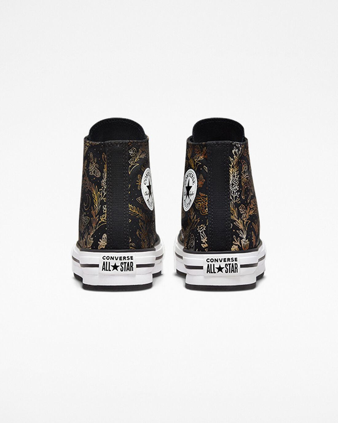 Converse Chuck Taylor All Star EVA Lift Höga Sneakers Tjej Svarta/Guld/Vita | Sverige-20641