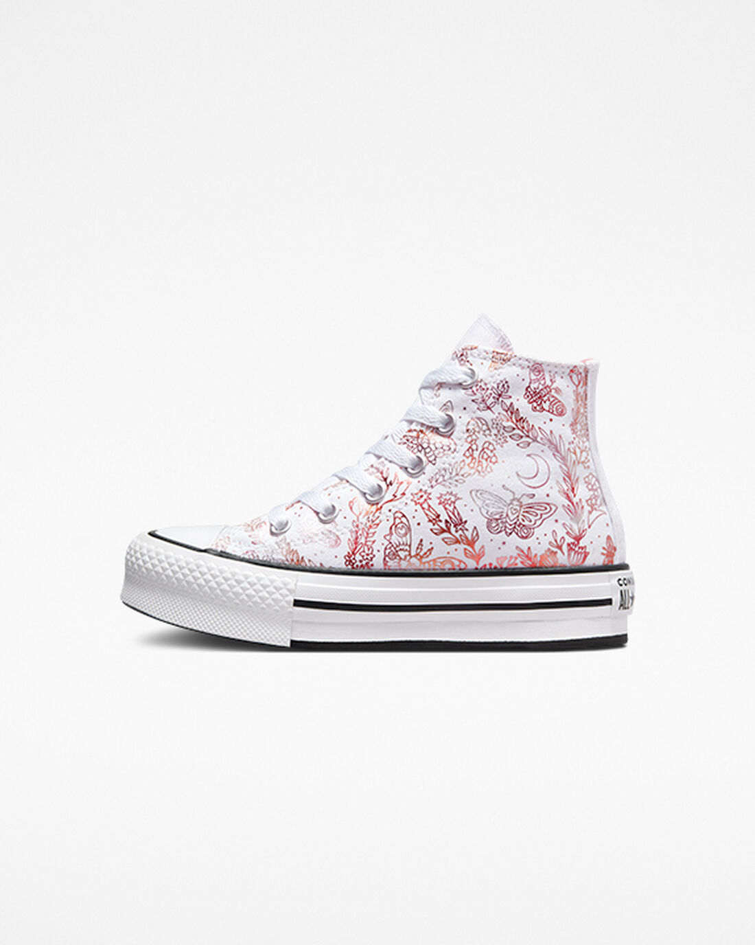 Converse Chuck Taylor All Star EVA Lift Höga Sneakers Tjej Vita/Rosa/Svarta | Sverige-47586