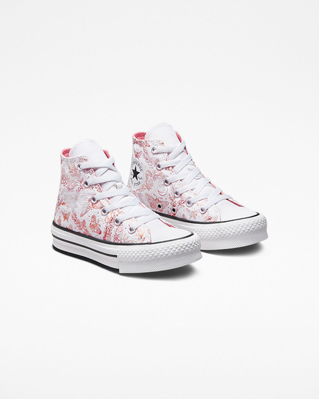 Converse Chuck Taylor All Star EVA Lift Höga Sneakers Tjej Vita/Rosa/Svarta | Sverige-47586