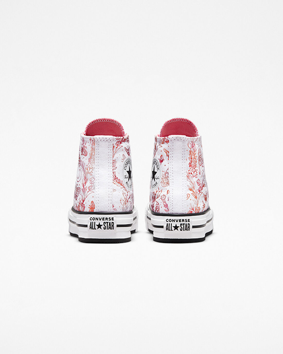 Converse Chuck Taylor All Star EVA Lift Höga Sneakers Tjej Vita/Rosa/Svarta | Sverige-47586