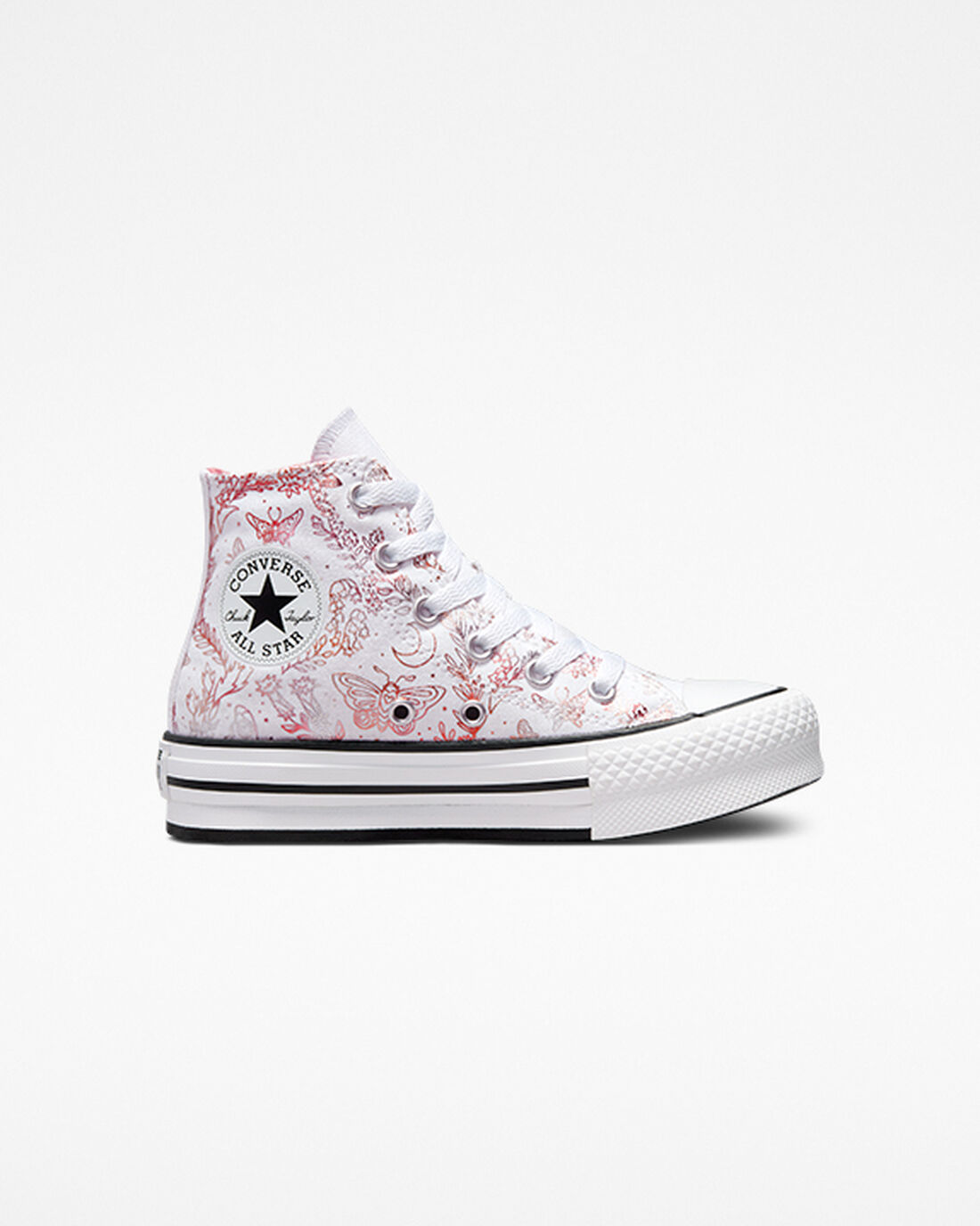 Converse Chuck Taylor All Star EVA Lift Höga Sneakers Tjej Vita/Rosa/Svarta | Sverige-47586