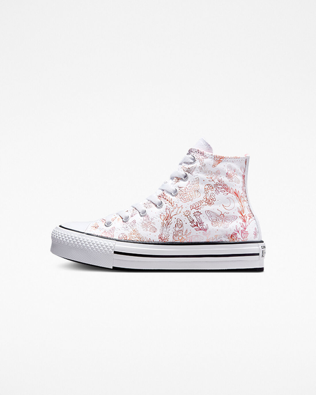 Converse Chuck Taylor All Star EVA Lift Höga Sneakers Tjej Vita/Rosa/Svarta | Sverige-54609