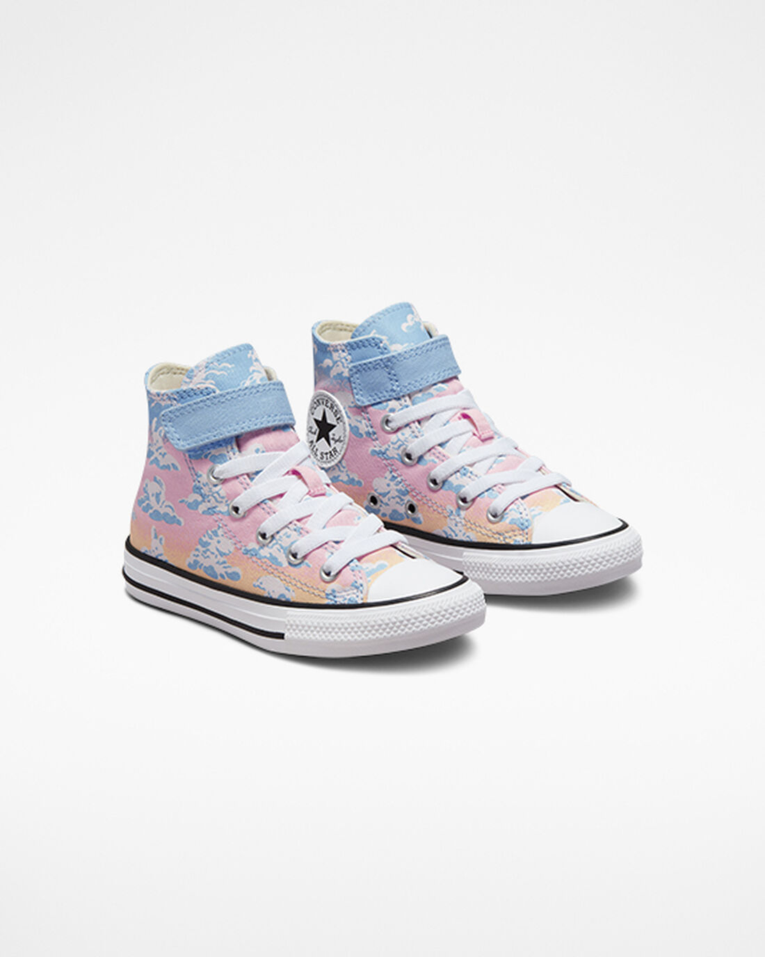 Converse Chuck Taylor All Star Easy-On Cloud Gazer Höga Sneakers Tjej Blå/Orange Rosa | Sverige-46918