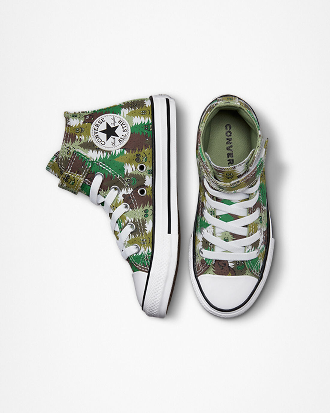 Converse Chuck Taylor All Star Easy-On Forest Camo Höga Sneakers Pojke Vita/Gröna | Sverige-38520