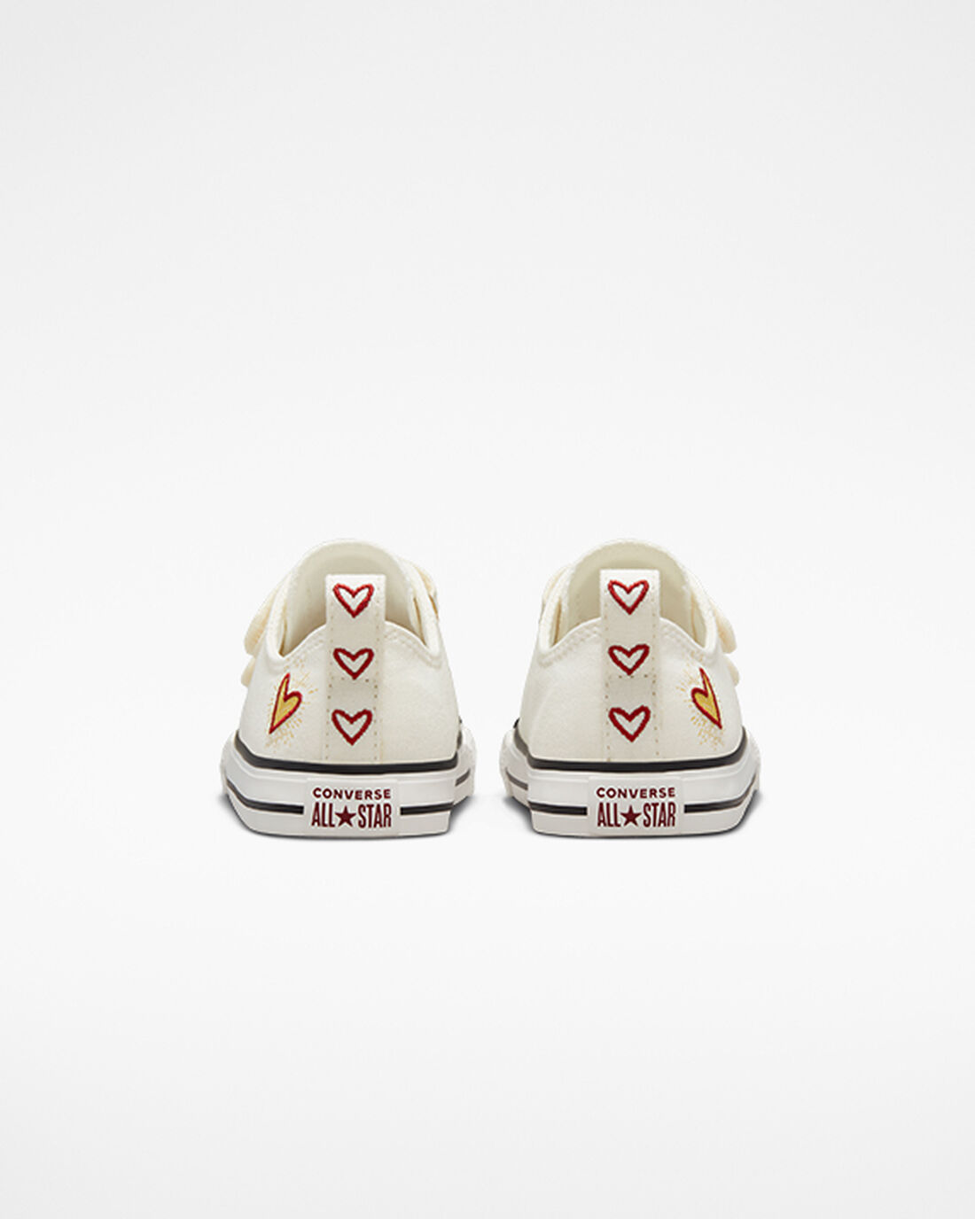 Converse Chuck Taylor All Star Easy-On Hearts Sneakers Tjej Vita/MörkRöda | Sverige-15906