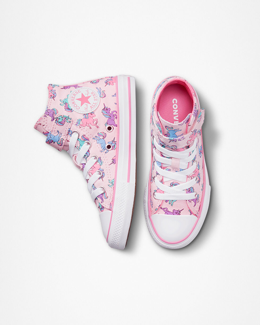 Converse Chuck Taylor All Star Easy-On Unicorns Höga Sneakers Pojke Rosa/Blå | Sverige-47915