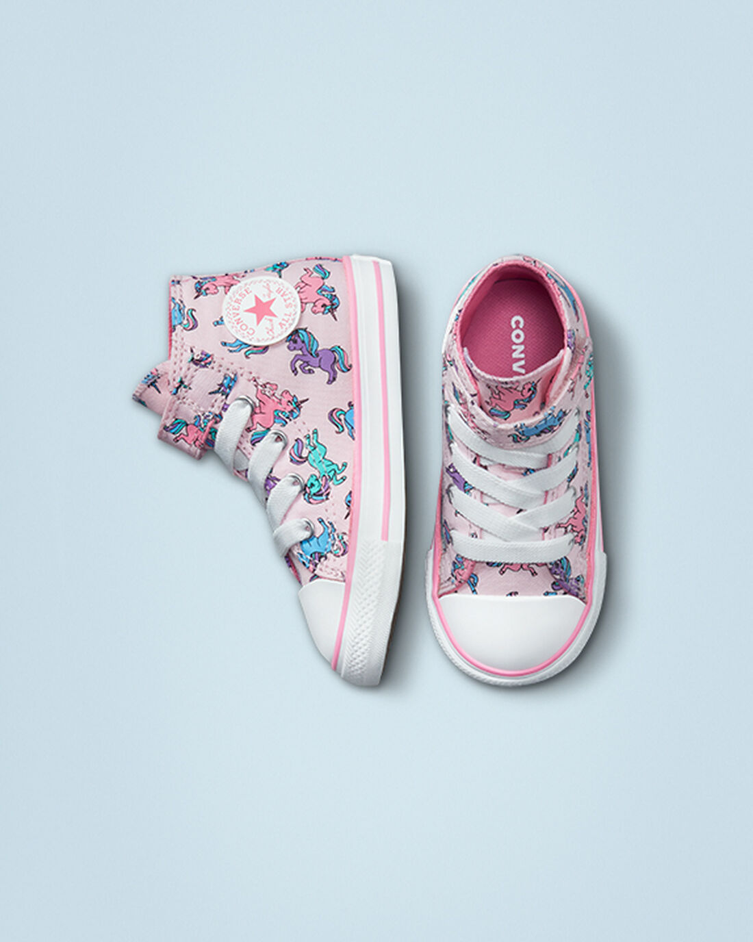 Converse Chuck Taylor All Star Easy-On Unicorns Höga Sneakers Tjej Rosa/Blå | Sverige-98460