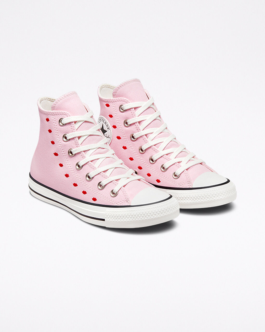 Converse Chuck Taylor All Star Embroidered Lips Höga Sneakers Dam Rosa/Vita | Sverige-14358