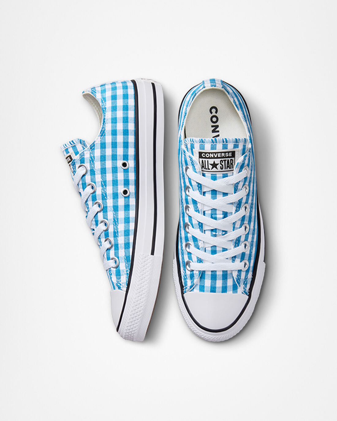 Converse Chuck Taylor All Star Gingham Sneakers Dam Blå/Vita/Svarta | Sverige-37951