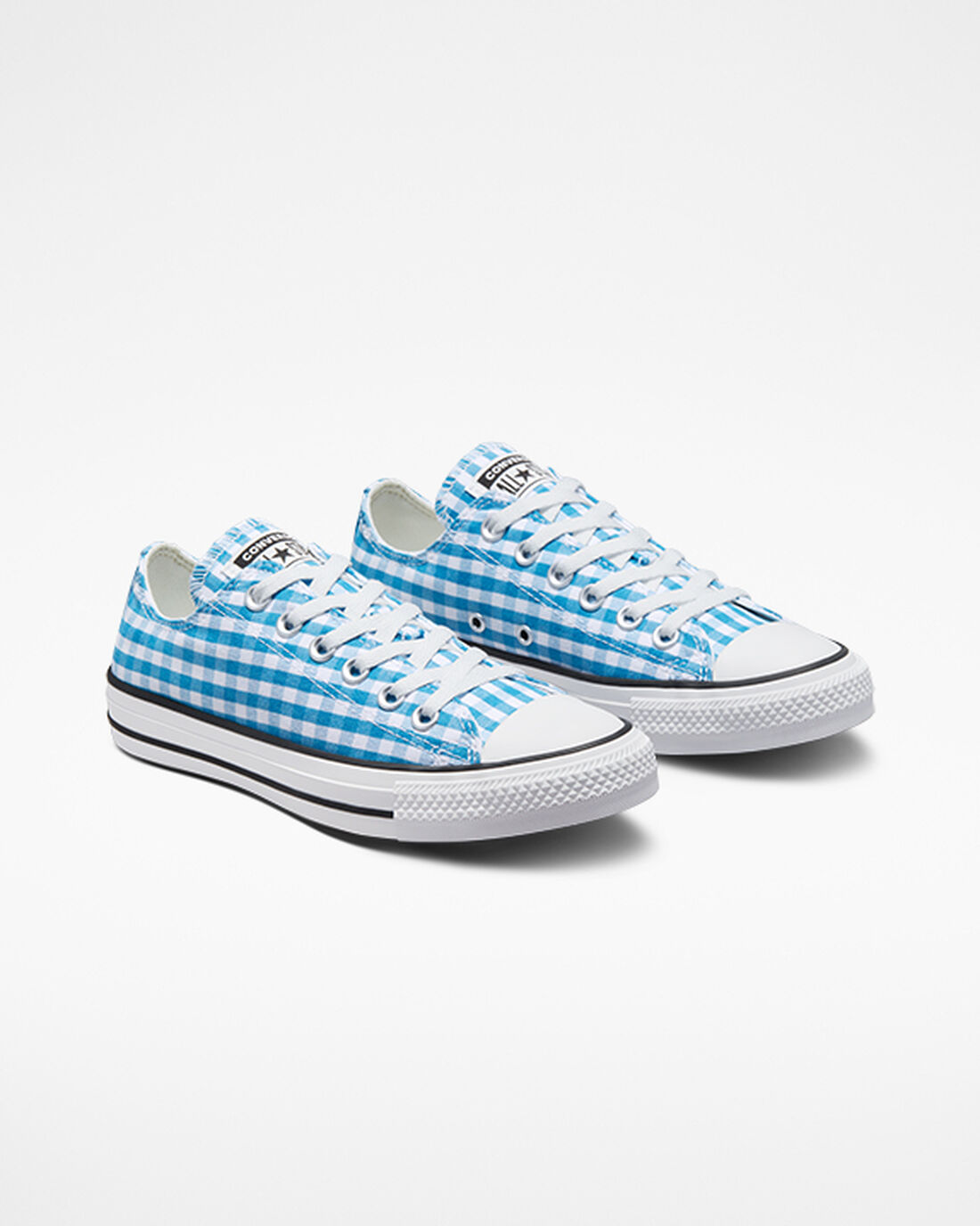 Converse Chuck Taylor All Star Gingham Sneakers Dam Blå/Vita/Svarta | Sverige-37951