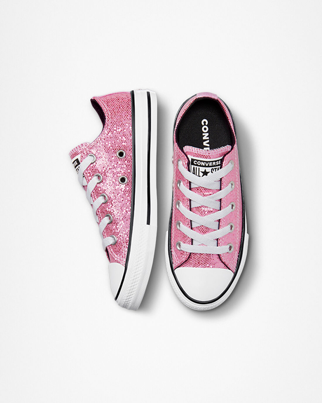 Converse Chuck Taylor All Star Glitter Sneakers Tjej Rosa/Svarta | Sverige-51879