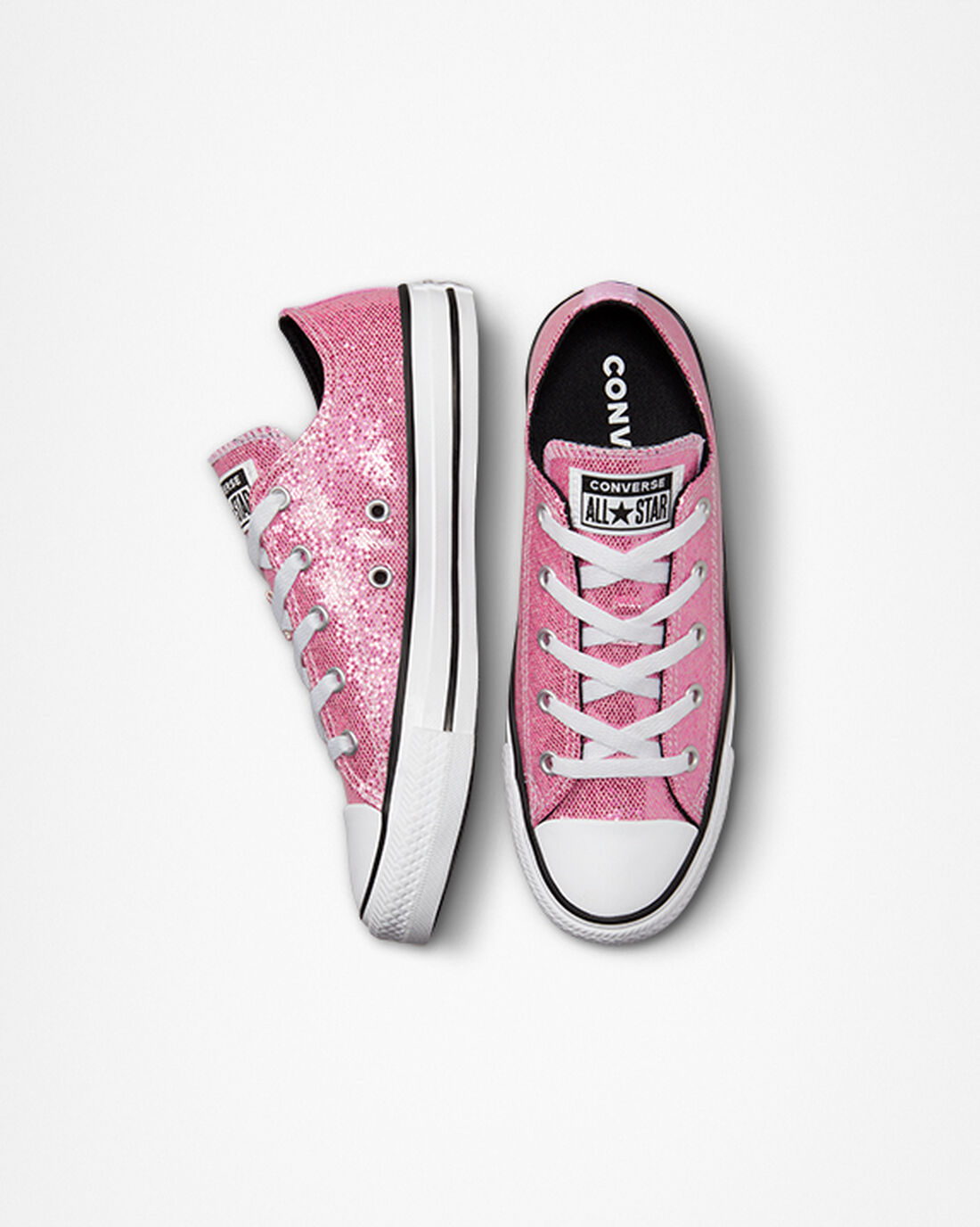 Converse Chuck Taylor All Star Glitter Sneakers Tjej Rosa/Svarta | Sverige-59413