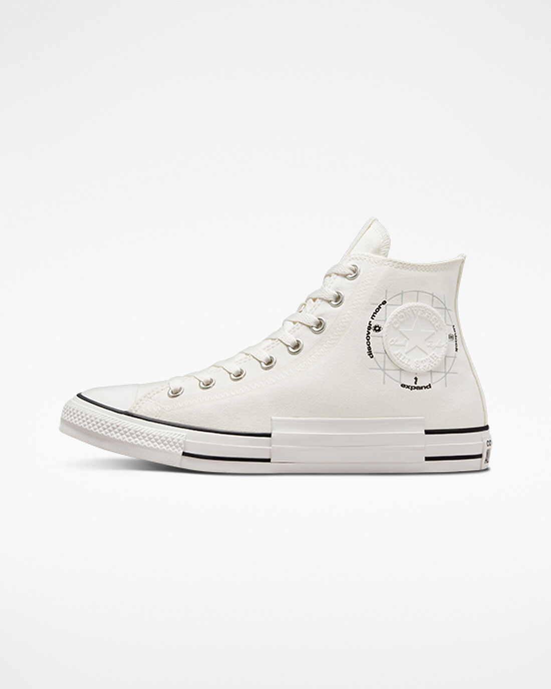 Converse Chuck Taylor All Star Grid Logo Höga Sneakers Dam Vita | Sverige-17546