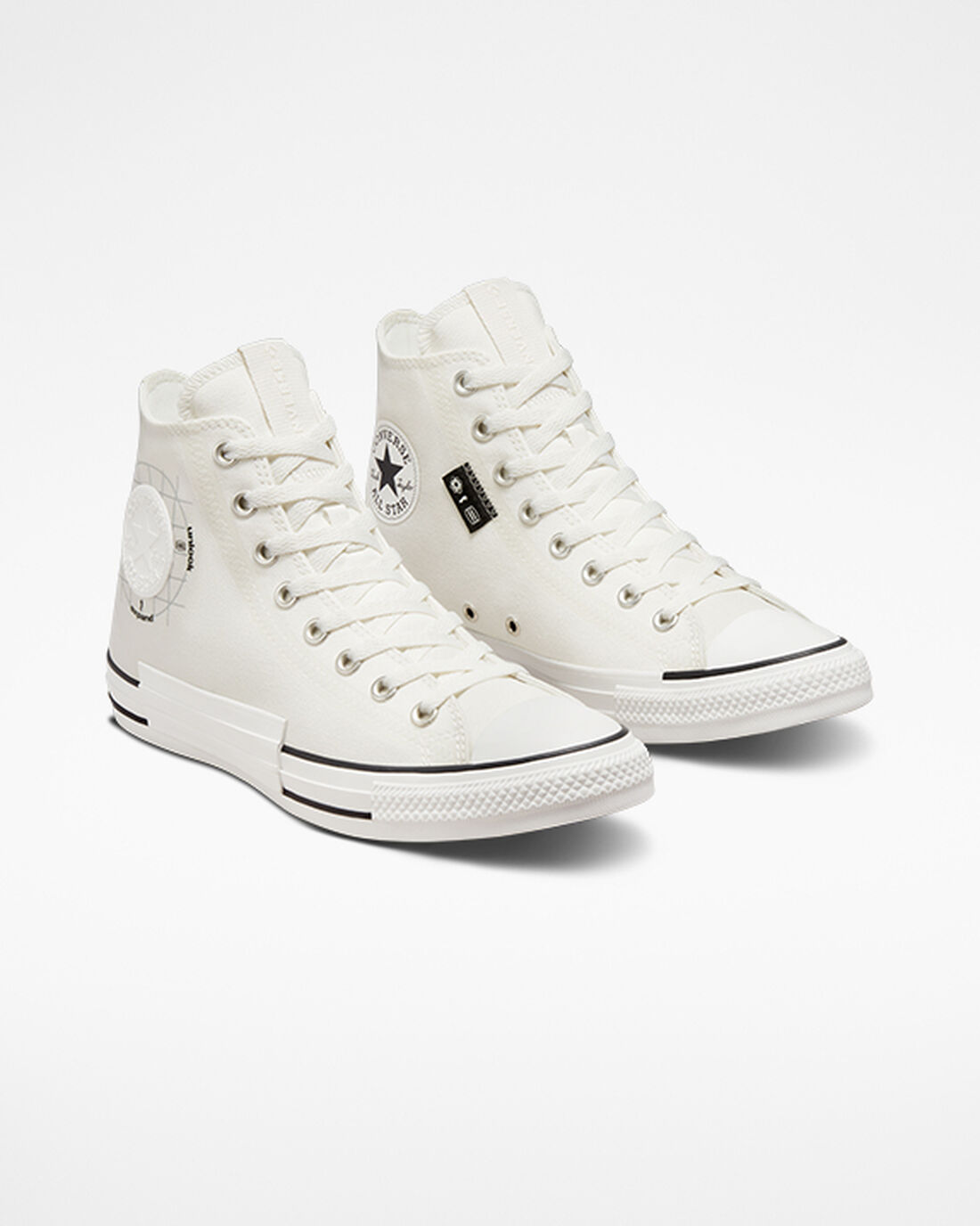 Converse Chuck Taylor All Star Grid Logo Höga Sneakers Dam Vita | Sverige-17546