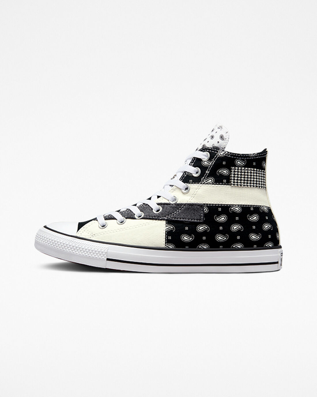 Converse Chuck Taylor All Star Hacked Patterns Höga Sneakers Dam Beige/Svarta/Vita | Sverige-75409