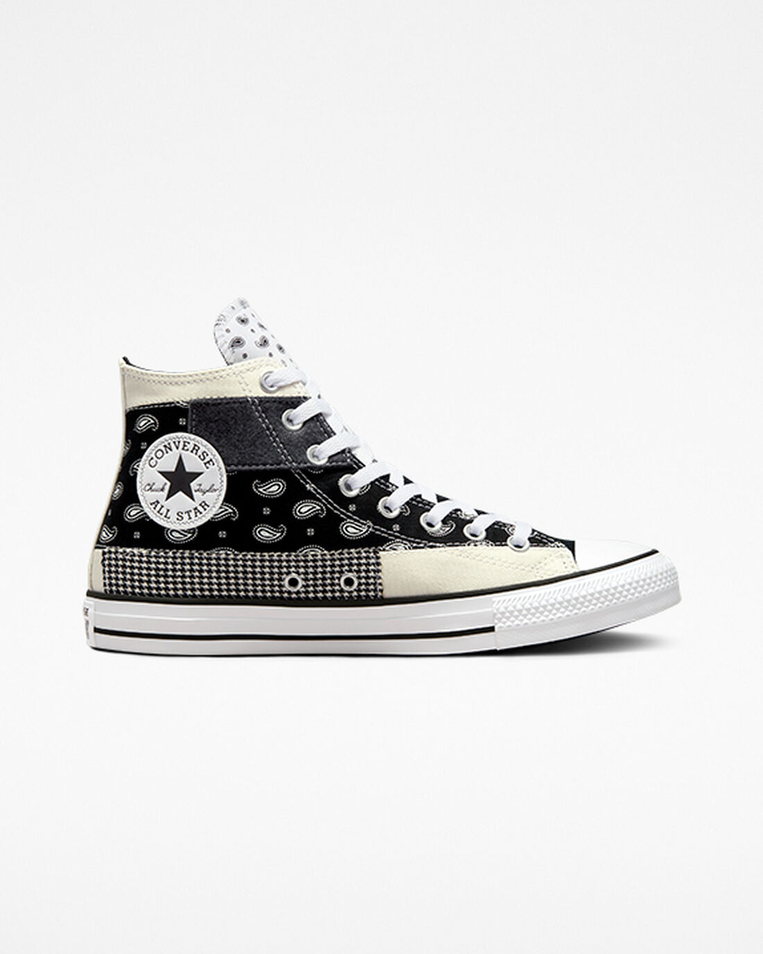 Converse Chuck Taylor All Star Hacked Patterns Höga Sneakers Dam Beige/Svarta/Vita | Sverige-75409