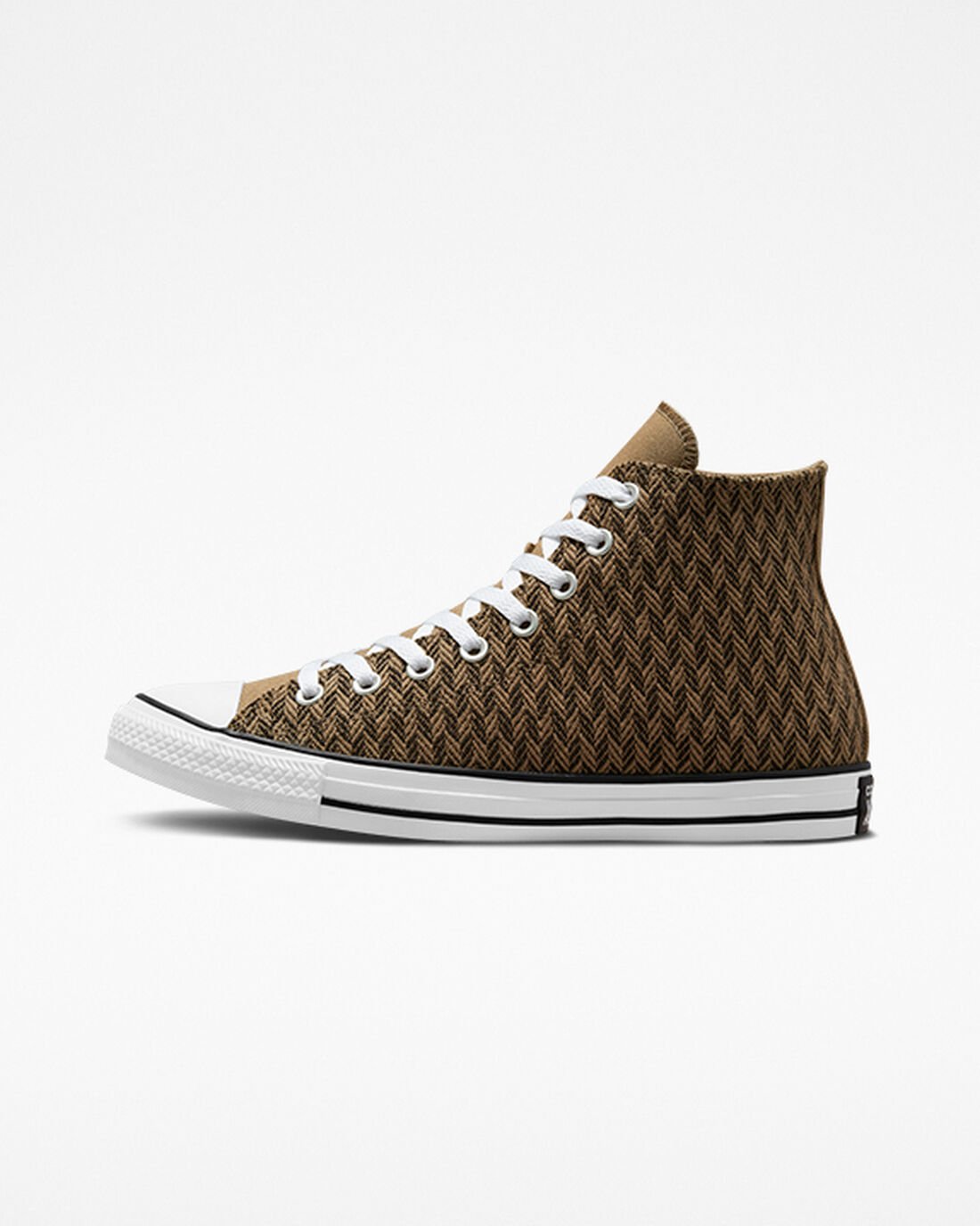 Converse Chuck Taylor All Star Herringbone Höga Sneakers Herr Bruna/Vita | Sverige-60793