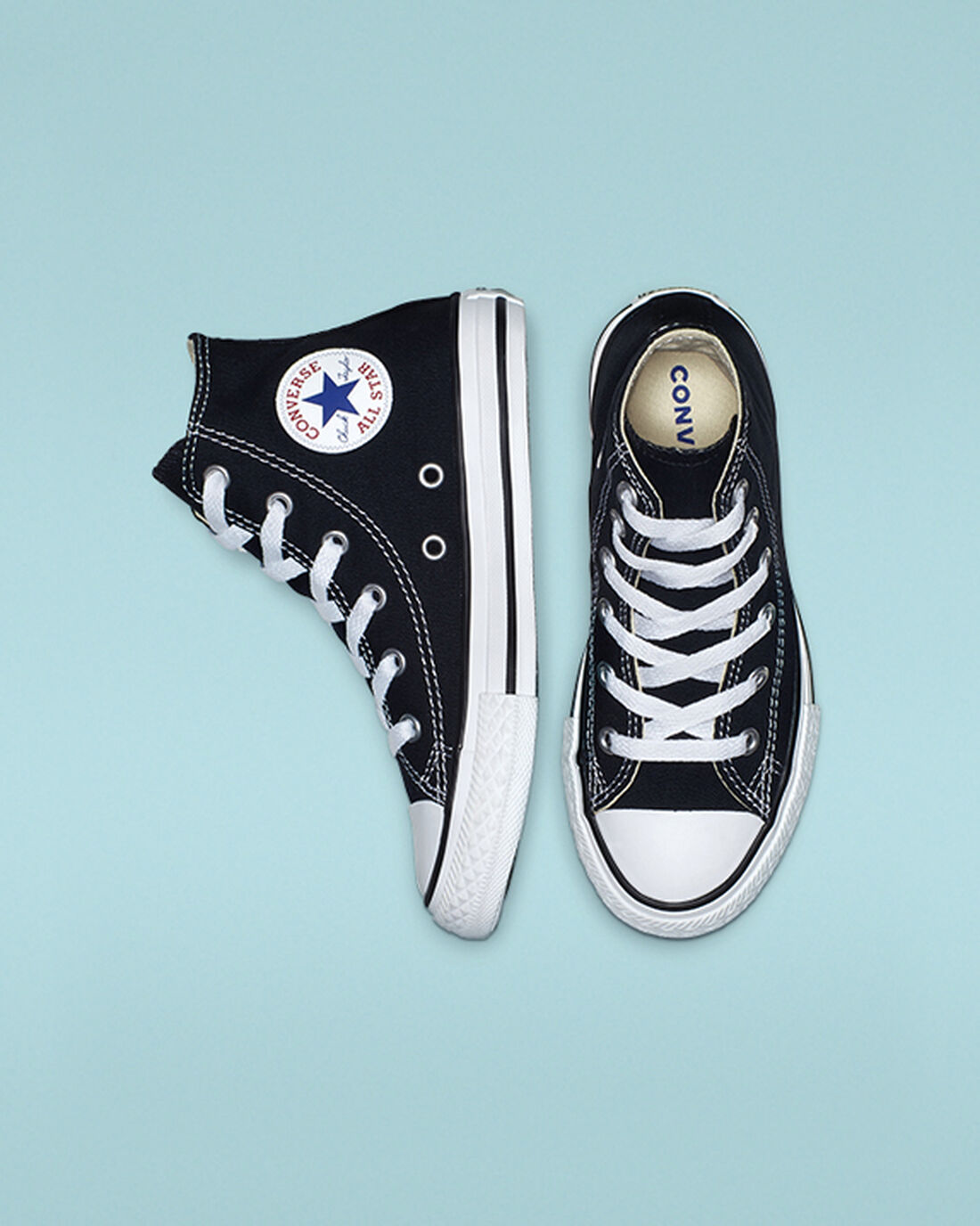 Converse Chuck Taylor All Star Höga Sneakers Pojke Svarta | Sverige-28309