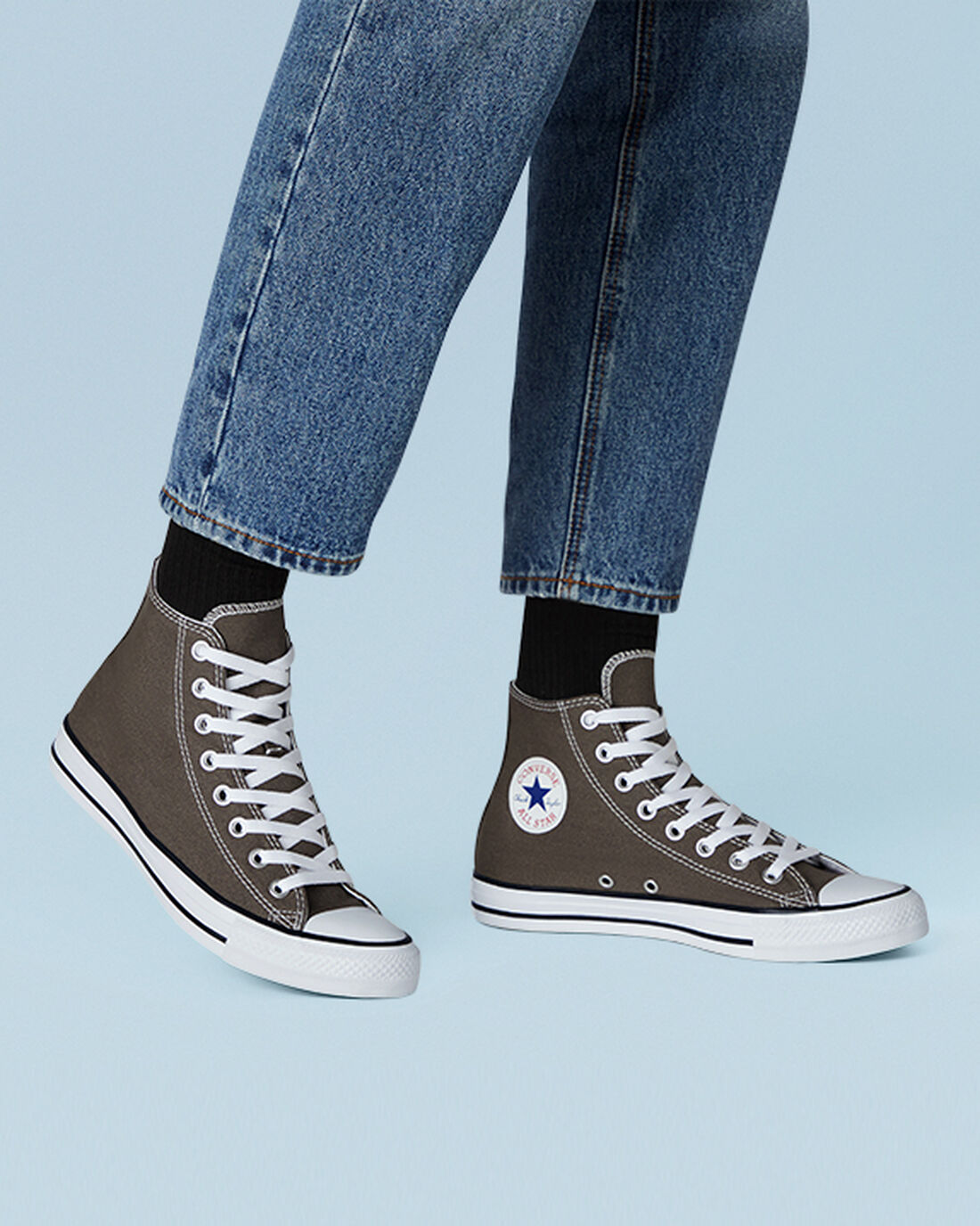 Converse Chuck Taylor All Star Höga Sneakers Herr MörkGrå | Sverige-56487