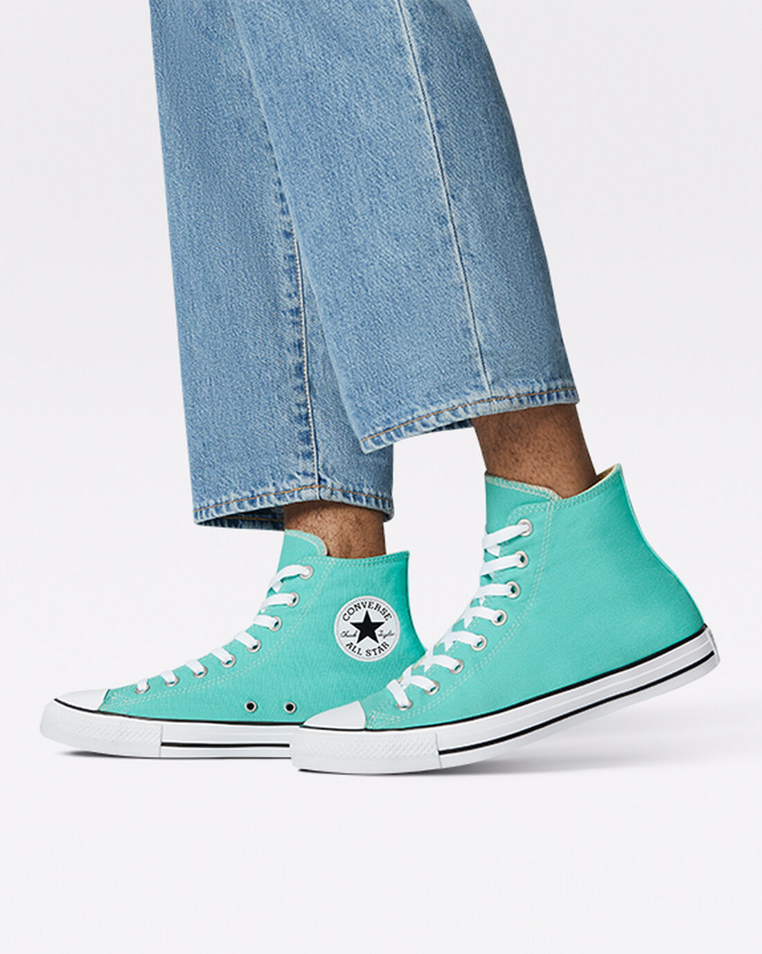 Converse Chuck Taylor All Star Höga Sneakers Herr LjusTurkos | Sverige-84312