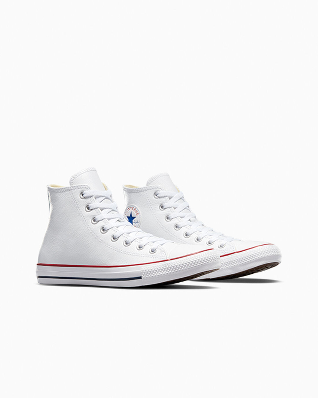 Converse Chuck Taylor All Star Leather Höga Sneakers Herr Vita | Sverige-03218