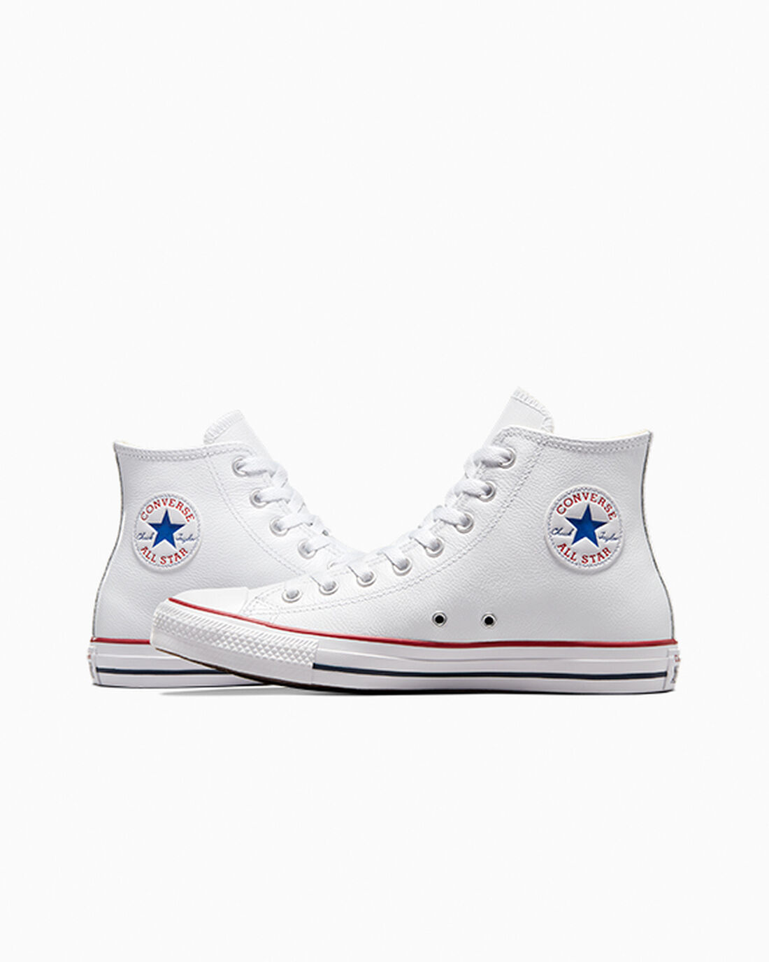 Converse Chuck Taylor All Star Leather Höga Sneakers Herr Vita | Sverige-03218