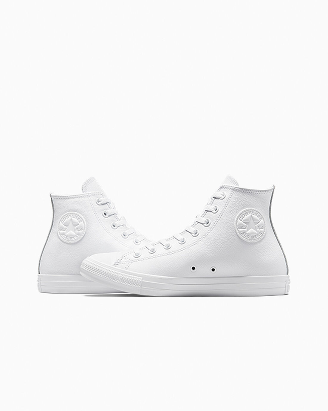 Converse Chuck Taylor All Star Leather Höga Sneakers Herr Vita | Sverige-04156