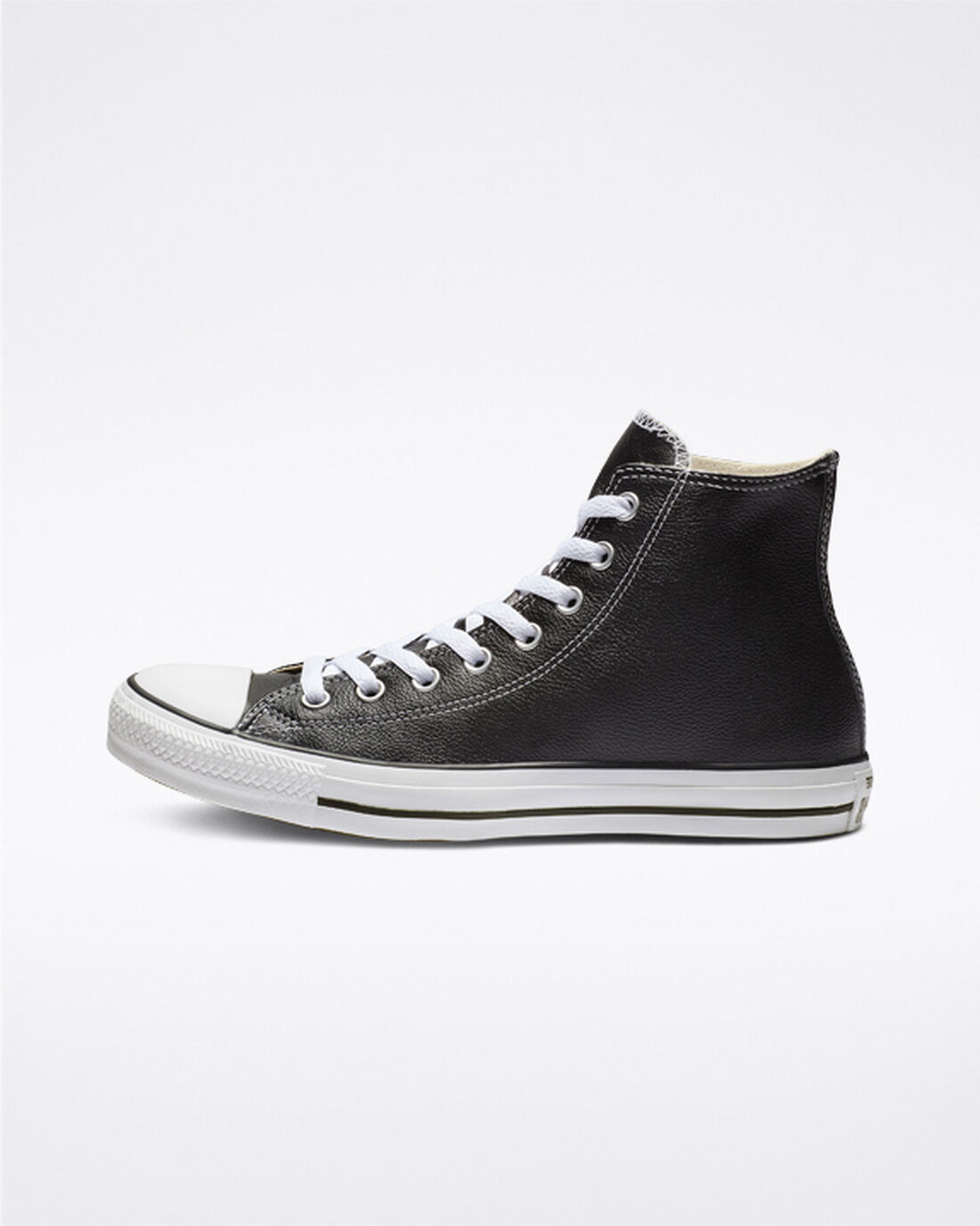 Converse Chuck Taylor All Star Leather Höga Sneakers Dam Svarta | Sverige-36241