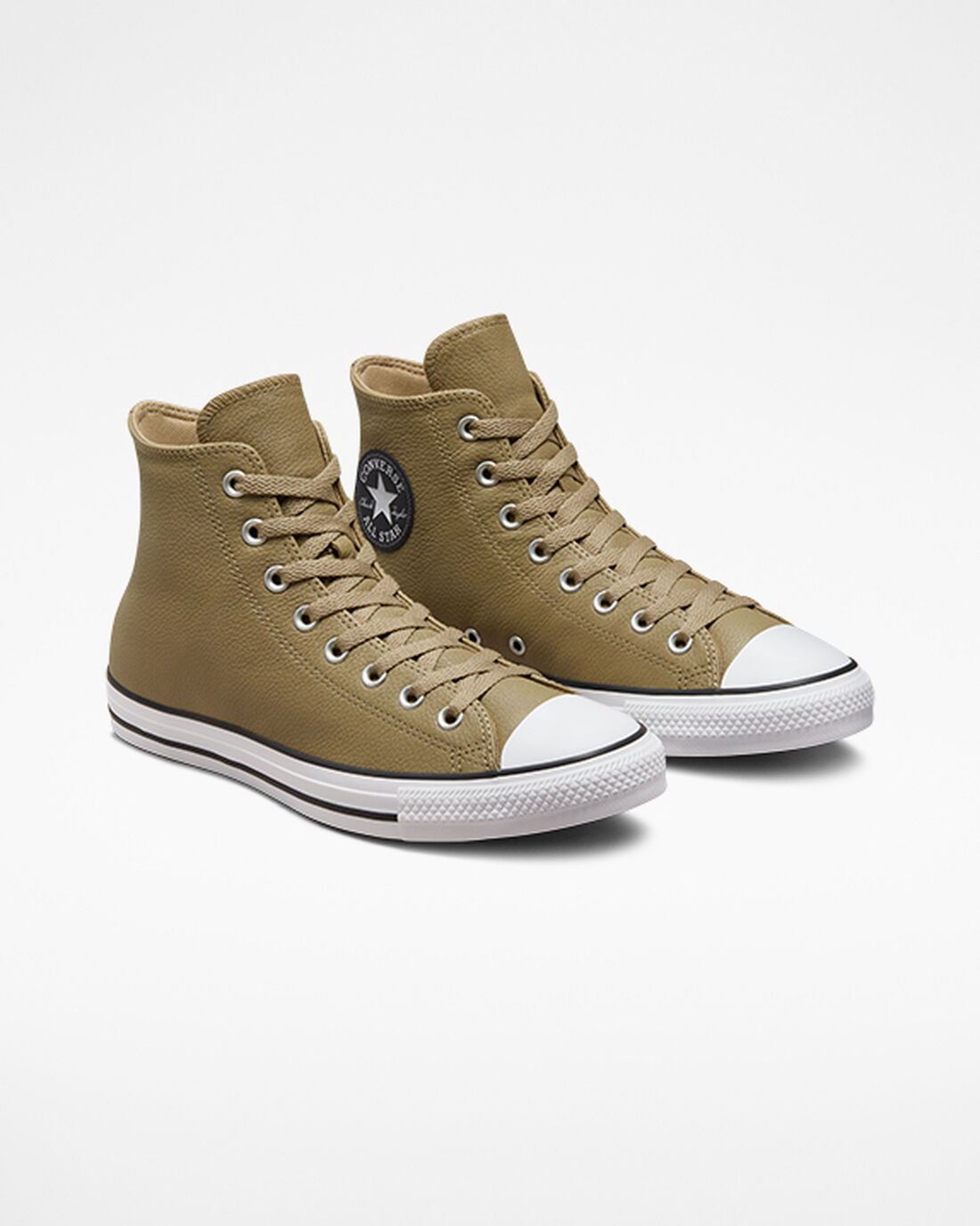 Converse Chuck Taylor All Star Leather Höga Sneakers Herr Khaki | Sverige-78643