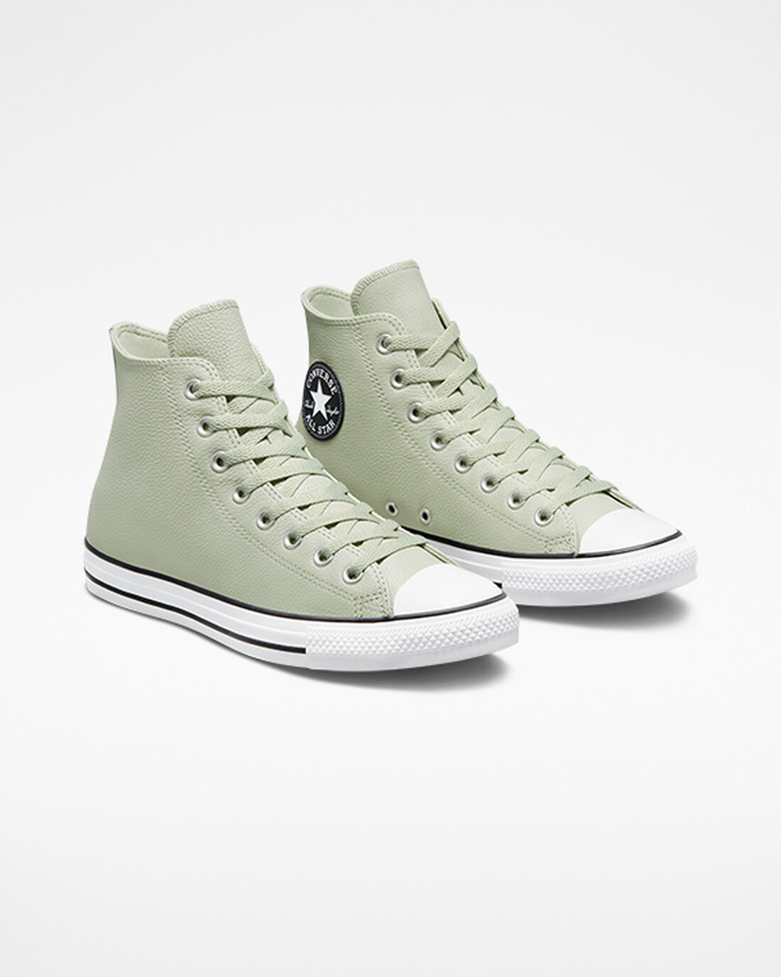 Converse Chuck Taylor All Star Leather Höga Sneakers Herr Olivgröna | Sverige-80634