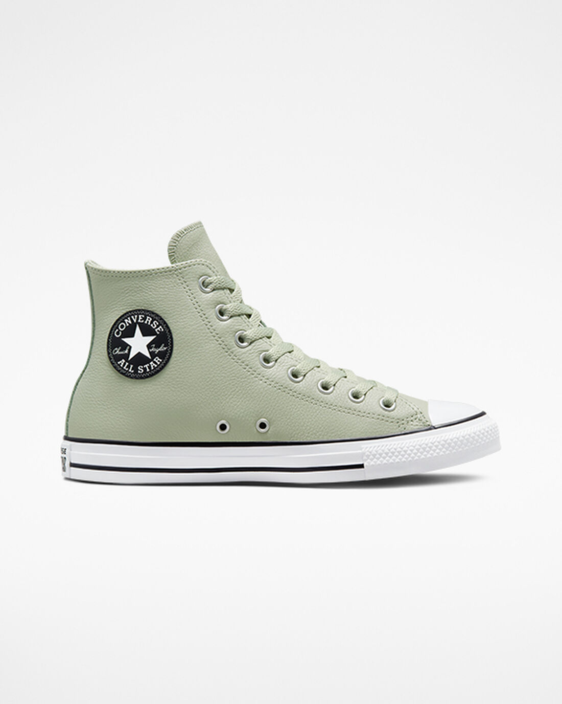 Converse Chuck Taylor All Star Leather Höga Sneakers Herr Olivgröna | Sverige-80634