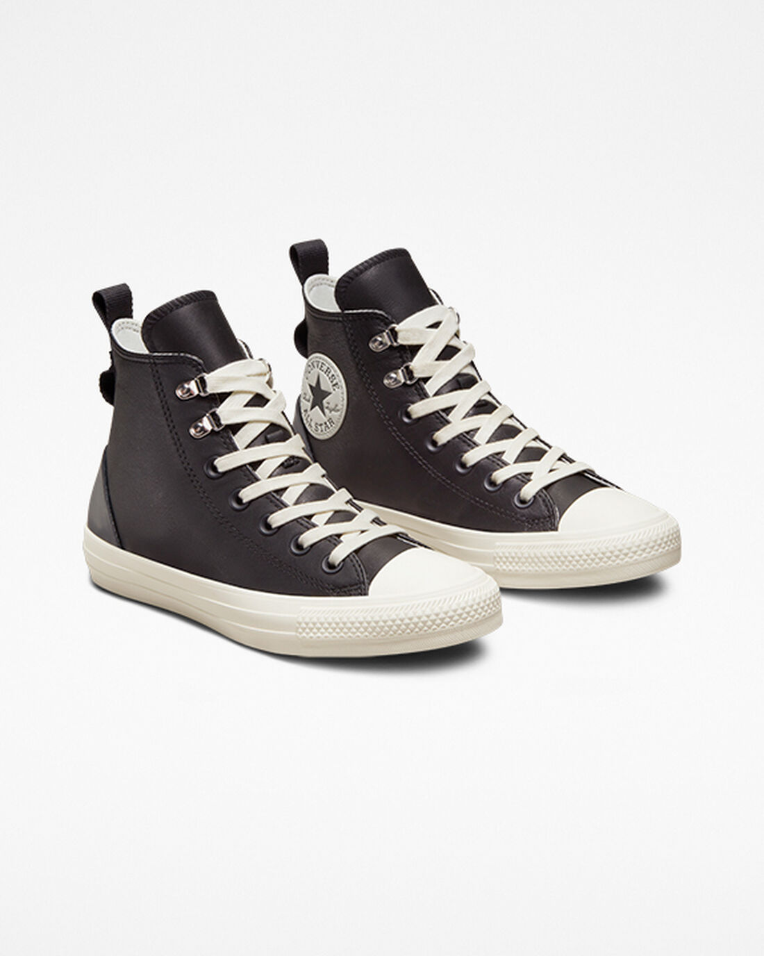 Converse Chuck Taylor All Star Leather Hike Höga Sneakers Dam Svarta | Sverige-90716