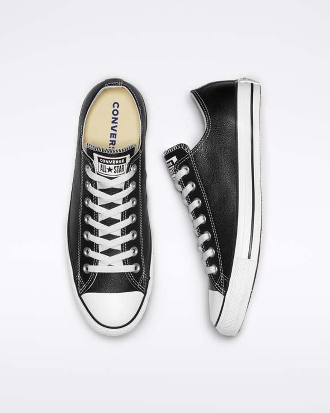 Converse Chuck Taylor All Star Leather Sneakers Herr Svarta | Sverige-03257