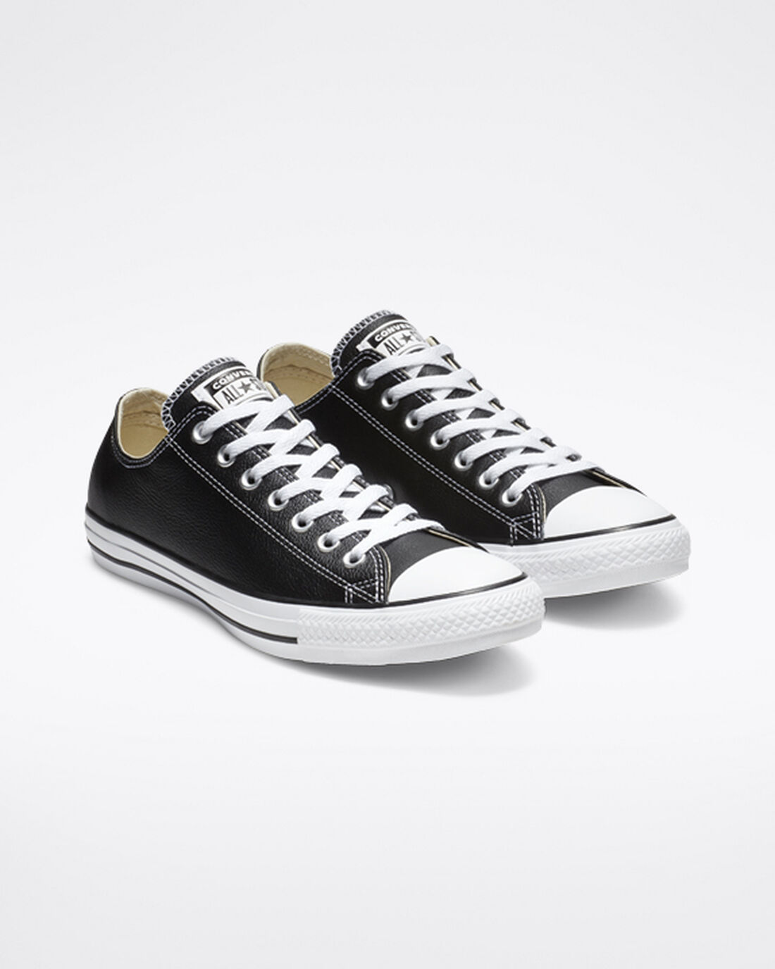 Converse Chuck Taylor All Star Leather Sneakers Herr Svarta | Sverige-03257