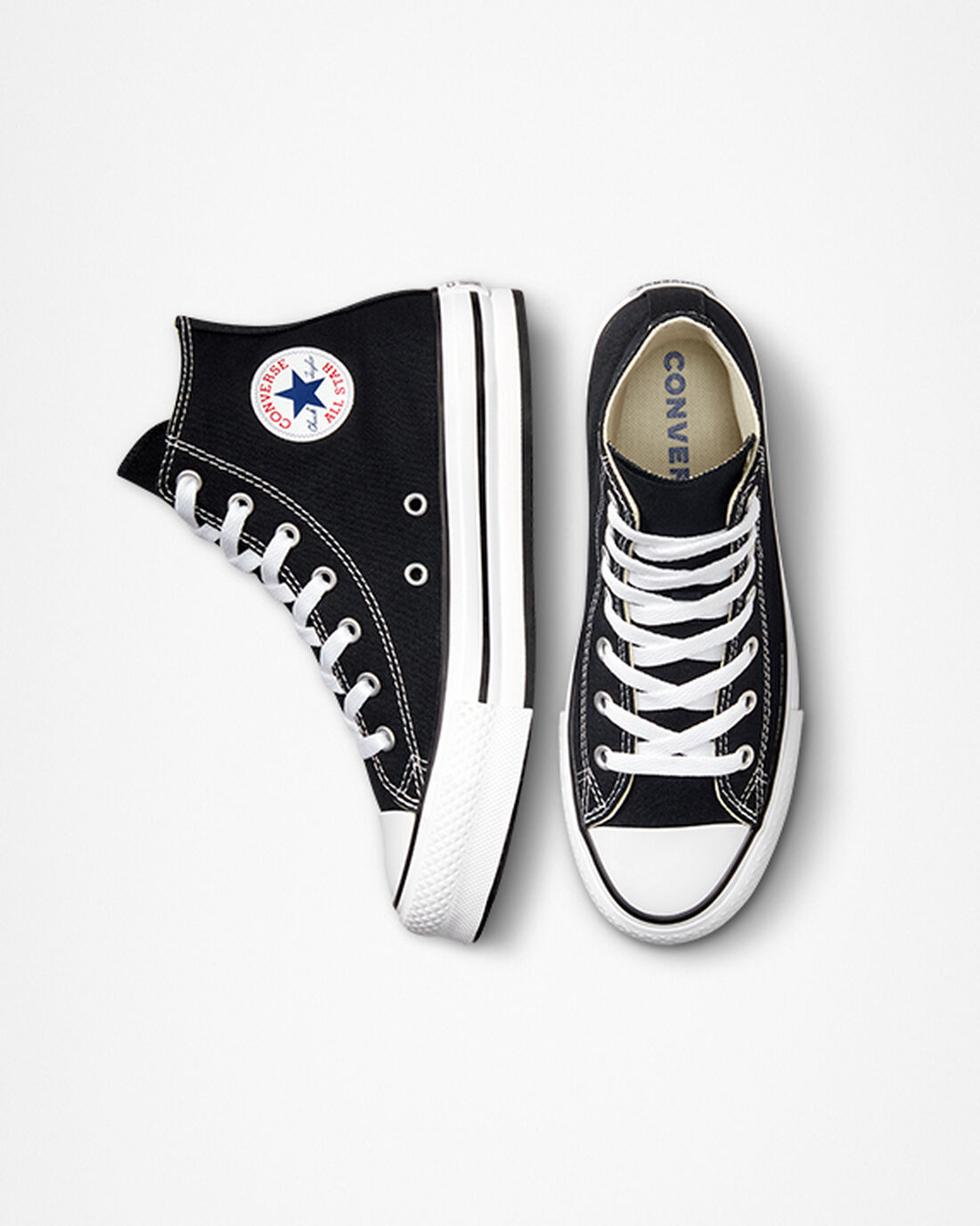 Converse Chuck Taylor All Star Lift Höga Sneakers Tjej Svarta/Vita/Svarta | Sverige-26803