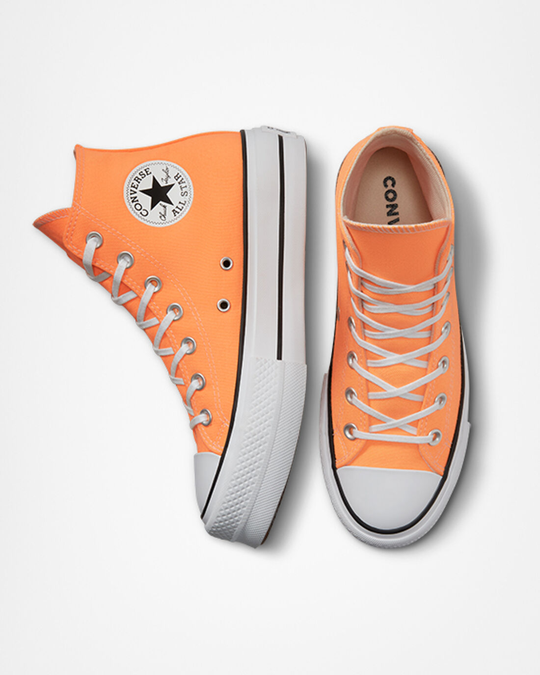 Converse Chuck Taylor All Star Lift Höga Sneakers Dam Orange/Svarta/Vita | Sverige-27830