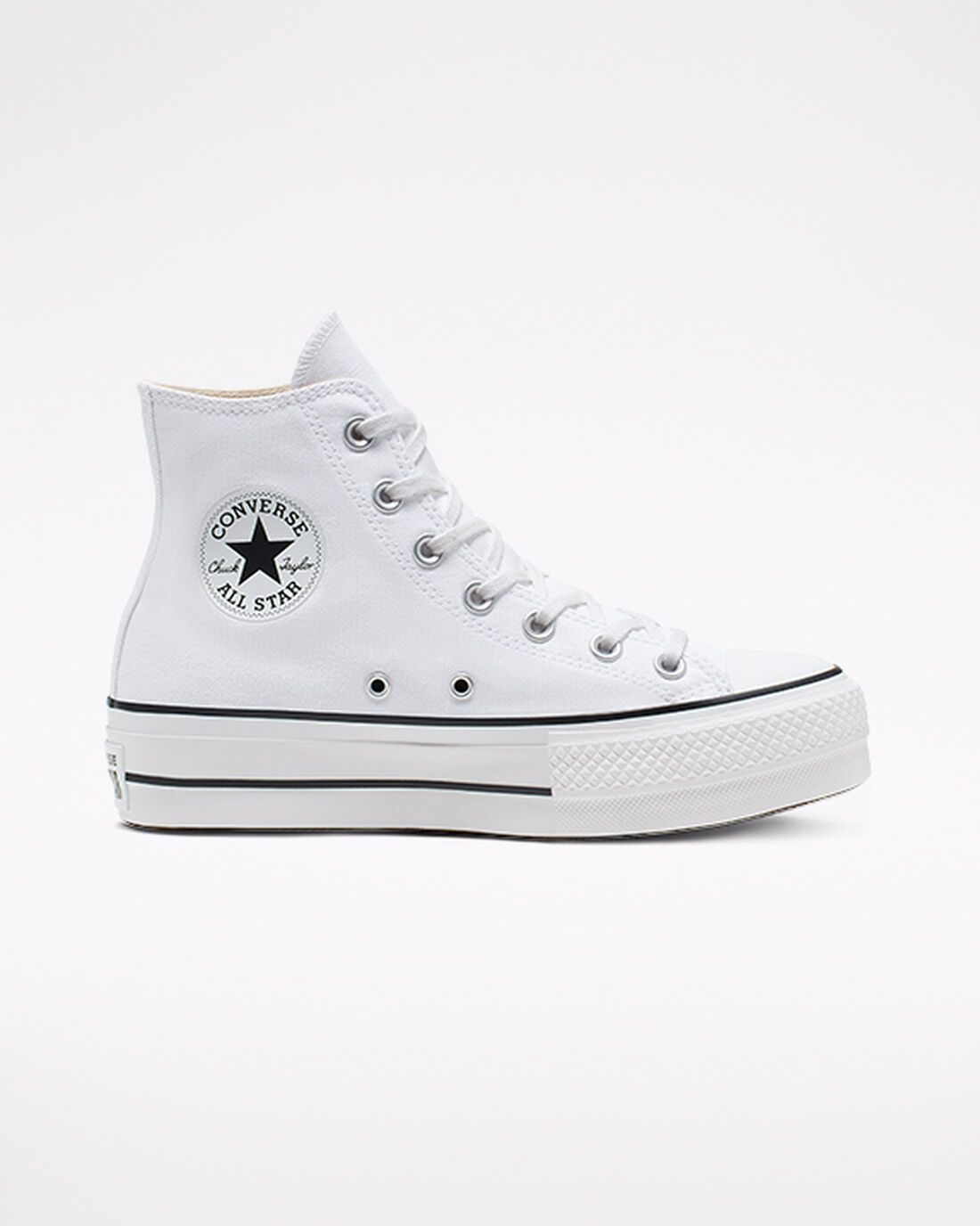 Converse Chuck Taylor All Star Lift Höga Sneakers Dam Vita/Svarta/Vita | Sverige-60785