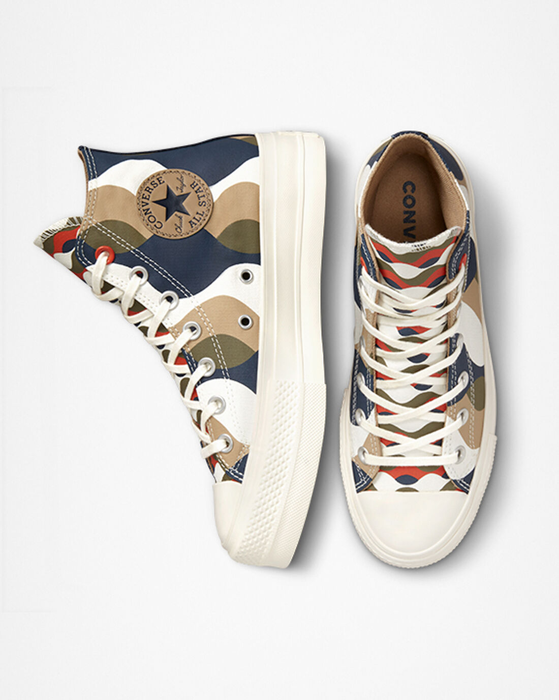 Converse Chuck Taylor All Star Lift Höga Sneakers Dam Obsidian/Khaki | Sverige-79120