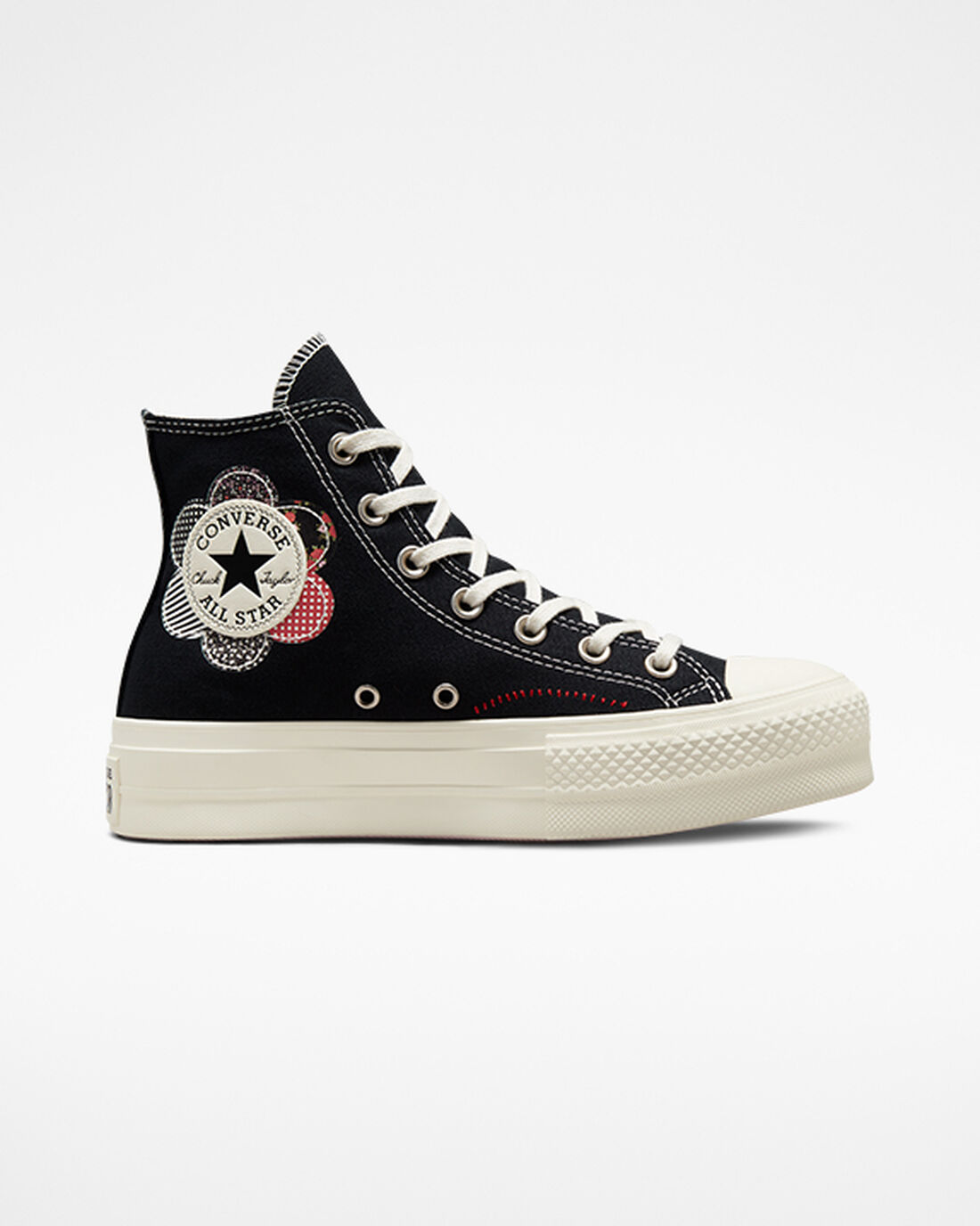 Converse Chuck Taylor All Star Lift Höga Sneakers Dam Svarta/Röda | Sverige-94873