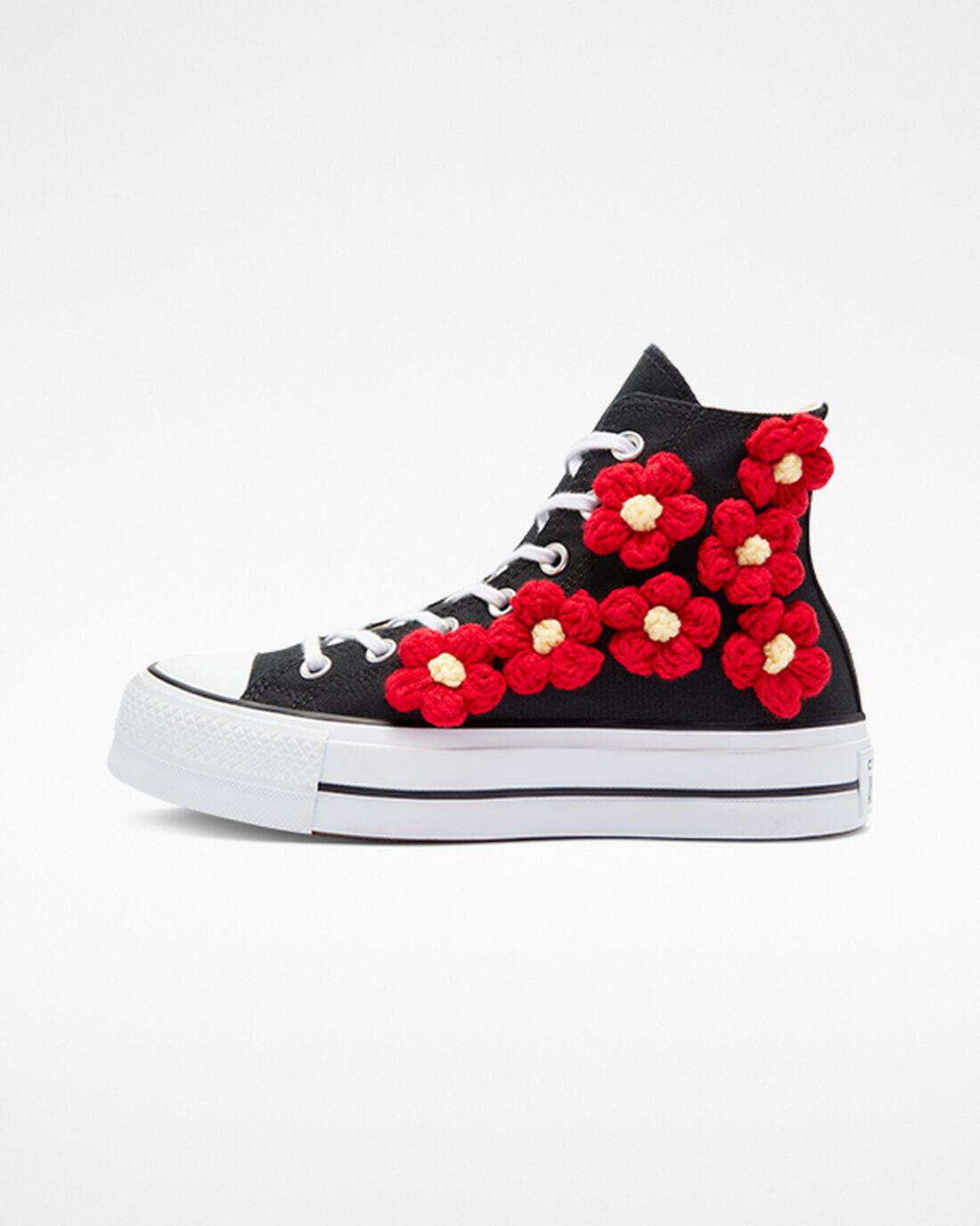 Converse Chuck Taylor All Star Lift Platform Skor Dam Röda Blommiga | Sverige-21704